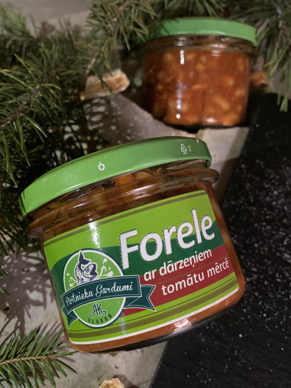 Forele ar dārzeņiem tomātu mērcē (190g)
